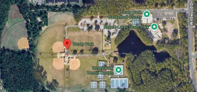 Satellite map of Treaty Park